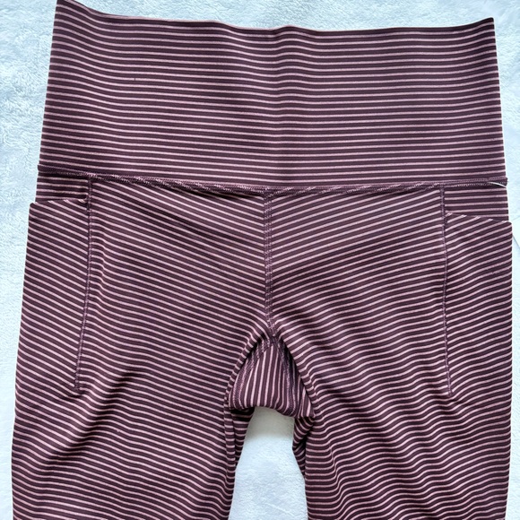 ATHLETA Salutation Stash Pocket II Textured 7/8 Striped Tight--S - Picture 8 of 16